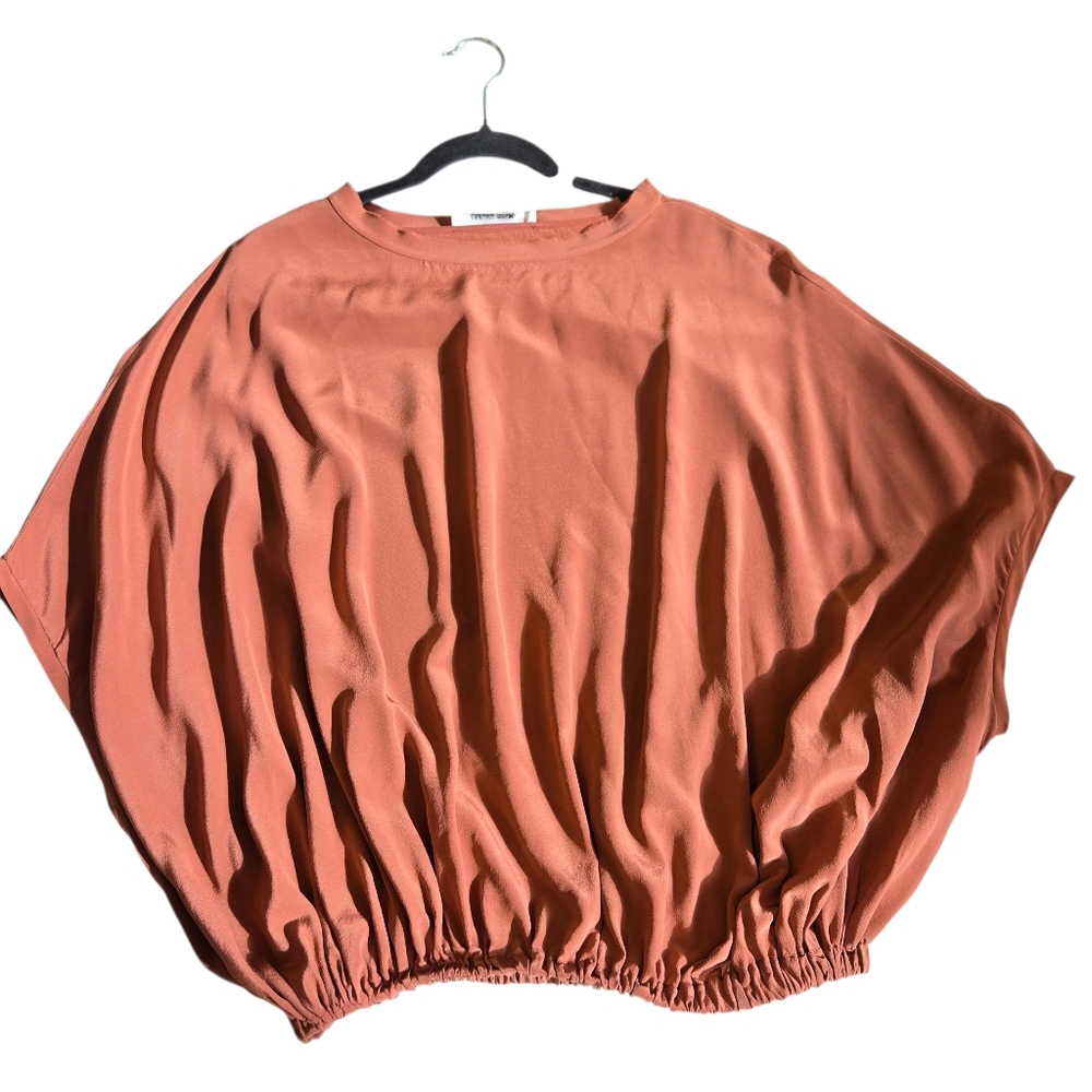 Liviana Conti Italian Silk Brown/Rust Top - Picture 3 of 6